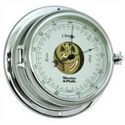 10" Silver and White Adjustable Open Dial Round Barometer