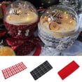thumbnail image 3 of MesaSe Dessert  Rim 1 Set Flower Rim Highly Pigmented Plaid Design Elegant Ornamental Decorative Cloth Fashion Style Plaid Cake Rim Festival Decor, 3 of 6