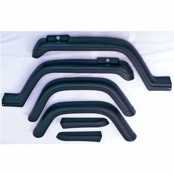 Omix-Ada by RealTruck | 11602.01 | Fender Flare Kit, 6 Piece, Factory Style | OE Reference: 4206 | Compatible with 1987-1995 Jeep Wrangler YJ