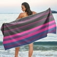 thumbnail image 7 of GZHJMY Color Stripe Beach Towel,Absorbent Quick Dry Sport Towel Oversized Lightweight Soft Bath Towel for Travel Sports Pool Swimming Bath Camping 31x71in Bath Towels, 7 of 7