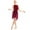 Wine_Red, variant on YONGHS Women Girls Shiny Sequins Lyrical Ballet Dance High Low Dress Leotard Costume Blue Large