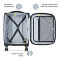 thumbnail image 4 of DELSEY PARIS Sky Max 2.0 21" Carry-on Softside Spinner Luggage, Black, 4 of 8