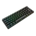thumbnail image 2 of RK ROYAL KLUDGE RK61 Tri-mode BT5.0/2.4G/USB Mechanical Keyboard 60% 61 Keys RGB Hot-swappable Bluetooth Wireless Gamer Keyboard Red Switch Black, 2 of 13