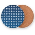 thumbnail image 2 of GZHJMY Christmas Snowflake Round Coaster, 4 Pcs Heat Resistant Absorbent Drink Coaster for Kitchen Bar Cafe Decor, 2 of 7