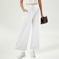 thumbnail image 2 of Plebaso Womens High Waisted Drawstring Wide Leg Pants Casual Pleated Full Length Lounge Pants with Pockets, 2 of 5