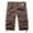 Coffee, variant on ZCFZJW Men's Long Shorts Below Knee 13 Inches Relaxed Fit Big and Tall Lightweight Casual Capri 3/4 Pants with Multi-Pockets Army Green L