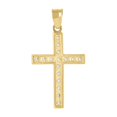 thumbnail image 4 of Auriga Fine Jewelry 10K Yellow Gold Cubic Zirconia Cross Religious Charm Pendant for Women, 4 of 5