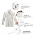 thumbnail image 4 of fastboy White Chef Coat Unisex Made With Polyester For Maximum Comfort Unisex Chef Jacket Chef Coat Uniform white（short sleeve） 4XL, 4 of 6