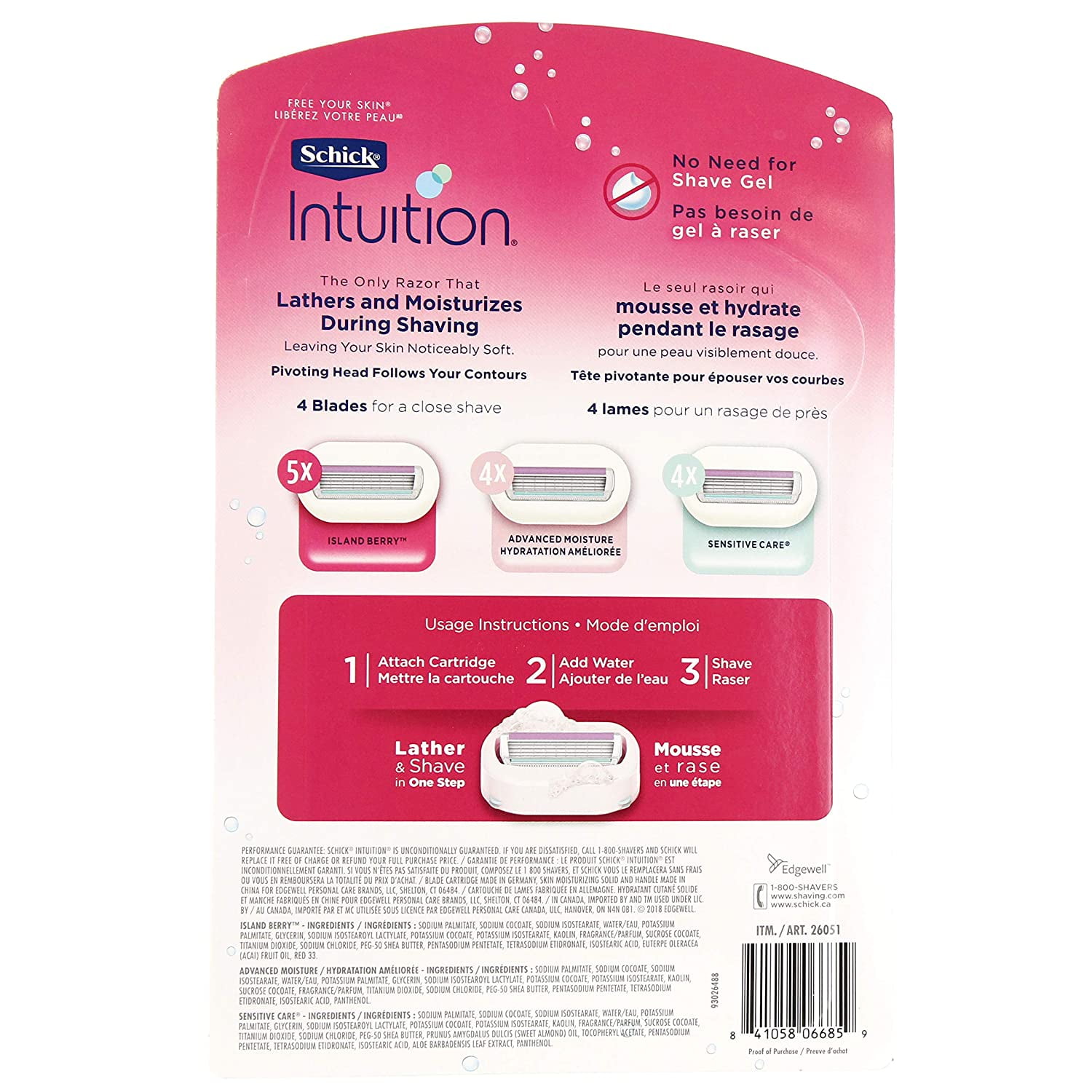 Schick Intuition Cartridges Razor 13 Count Walmart Com Walmart Com