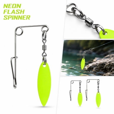 Spinnerbait Fishing Lure for Bass and Trout - Vibrant Fluorescent Finish Rotating Blade with Flash & Vibration Ideal for Lakes Rivers Coastal & Pond Fishing