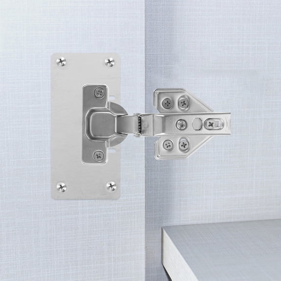MEIBUTYUP Set of 4 Stainless Steel Soft Close Full Overlay Cabinet Hinges and Smooth