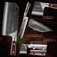 thumbnail image 6 of "ENOKING Full Tang 8.1"" Forged Stainless Steel Serbian Chef Knife, Meat Cleaver and Butcher Knife", 6 of 7