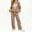 Brown, variant on LvhaoGJOB Little Kids Girls Sweatshirt and Pants Outfit Set, Brown - teddy fleece