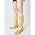 thumbnail image 4 of Knee High Boots Chunky Heels Western Boots Glitter Rhinestone Boots Pointed Toe Cowboy Boots Pull On Cowgirl Boots, 4 of 4