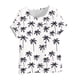 thumbnail image 3 of Camisetas de Manga Corta para las Mujeres Casual Cuello Redondo Cómodo de Lino Camiseta Botón Blusa Top Verano Manga Corta para las Mujeres, 3 of 5