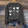 thumbnail image 1 of Meichang Chandails en Molleton à Col Rond pour Femmes, Chandails en Molleton de la Saint-Valentin, Pull Imprimé Cœur Mignon, Manches Longues, Décontracté, 1 of 4