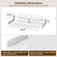 thumbnail image 2 of 54" Washer Dryer Countertop with 2-Tier Shelf & 2 Drawers, Wooden Laundry Countertop with Non-Slip Pad and Guard Rails Washer and Dryer Topper for Laundry Room Organization and Storage, 2 of 8