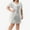 Silver, variant on Women's Plus Size V-Neck Short Sleeve Sequin Party Dress- 4X, Silver