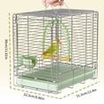 thumbnail image 5 of Stainless Steel Rustproof Folding Bird Cage Transportation Portable Cage Compacts For Travel And Home Use, 5 of 16