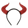 thumbnail image 3 of Halloween Horns Headband and Devil's Pitchfork With Handle Set Devil Halloween Costume, 3 of 6