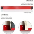 thumbnail image 4 of MÖNKE Vinyl Record Shelf - A Metal Floating Shelf - A Wall Mount Display for Your Favorite Records - Doubles as a Picture Ledge or Book Shelf - This Vinyl Record Holder Fits All Records (Red), 4 of 5