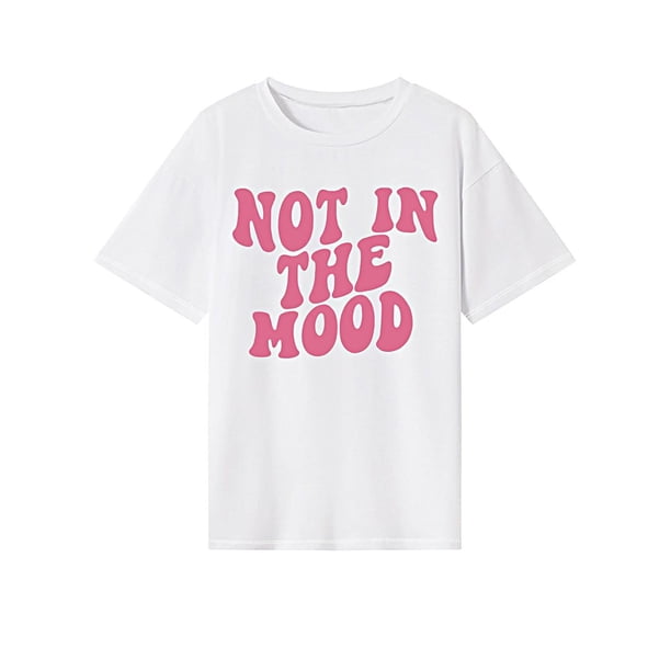 Camiseta para mujer verano casual ropa deportiva recuerdo cuello redondo ropa cuello redondo camiseta XL
