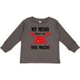 thumbnail image 3 of Inktastic My Mema Loves Me Grandson Gift Boys or Girls Long Sleeve Toddler T-Shirt, 3 of 5