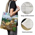 thumbnail image 3 of The Yogi Bear Show Bolso de tela con estampado de lienzo para mujer, bolsa de compras reutilizable y estética, con cremallera interior, regalo para mujer, 35 × 40 cm., 3 of 6
