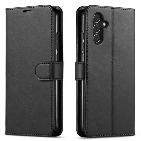 Starshop Samsung Galaxy S26 Plus Case Phone Cover Wallet Pouch Case With Glass Screen - Black