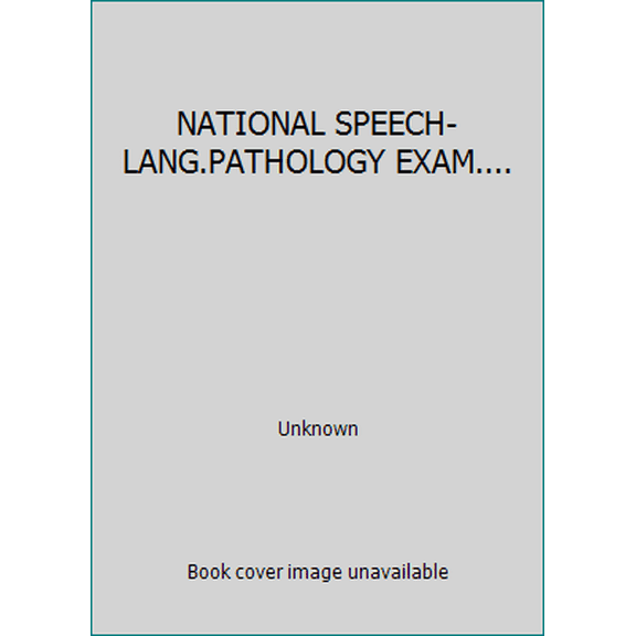 Pre-Owned NATIONAL SPEECH-LANG.PATHOLOGY EXAM.... (Unknown) 0990416232 9780990416234