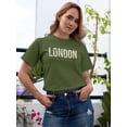 thumbnail image 2 of London England Pale Yellow T-Shirt Women -Image by Shutterstock, Female 5X-Large, 2 of 4
