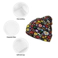 thumbnail image 3 of Picia Spring And Summer Flowers Pattern Knitted Beanie Hat for Men and Women , Unisex Winter Warm Stretchy Knit Cap Thick Fisherman Beanies Cuffed Plain Skull Caps, 3 of 6
