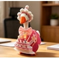 thumbnail image 4 of Bomd 7 Inch Desk Goose Outfit, Festive Clothes & Accessories for Desktop Goose Statues, Party Hat, Bow Tie And Birthday Banner, for Office, Home Table Decor And Birthday Gifts,Pink, 4 of 5