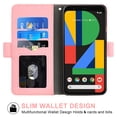 thumbnail image 2 of Compatible avec Google Pixel 4 TG Étui Portefeuille en Cuir à Rabat Porte-Cartes Support Accessoires pour Cellulaire Porte-Monnaie Fente pour Pièce d'Identité de Crédit Étuis de Téléphone pour Pixel1 Femmes Hommes Rose, 2 of 5
