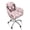 Pink Butterfly Flower, variant on ZIATUBLES Peony Print Curved Back Dining Chair Cover Soft Breathable Chair Protector with Arms Stretchable Swivel Vanity Desk Accent Chair Slipcover for Kitchen Living Room