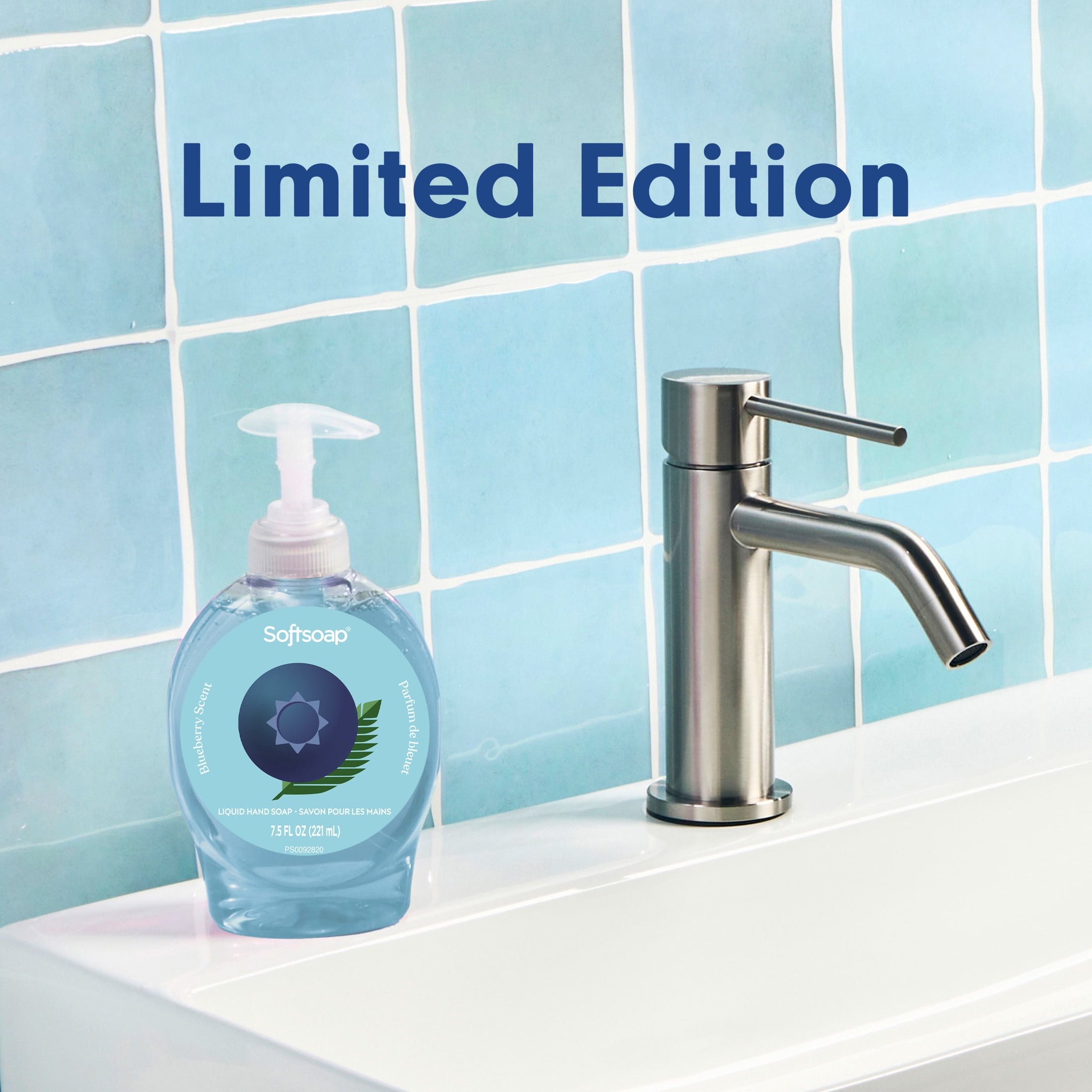 Softsoap Limited Edition Liquid Hand Soap, Blueberry Scent, 7.5 fl oz Pump Bottle