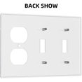 thumbnail image 3 of NICKSUN Galaxy Space Purple Combination Wall Plate, 3 Gang 2 Toggle 1 Duplex Outlet Cover Decorative Switch Plate for Office Home Decor, 4.5 x 6.38 Inch, 3 of 7