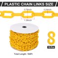 thumbnail image 2 of Uxcell Yellow Plastic Chain, 164 ft 6mm Safety Barrier Chain for Crowd Control, 2 of 7