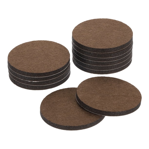 Deslizadores de muebles, almohadillas de fieltro autoadhesivas redondas, protectores de suelo para patas de muebles de madera dura 2.5" 12 piezas