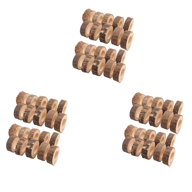 Servilletero de Madera de 60 Piezas Servilleteros Navideños Soporte de Servilletas Redondo Servilleteros 1,18 Pulg