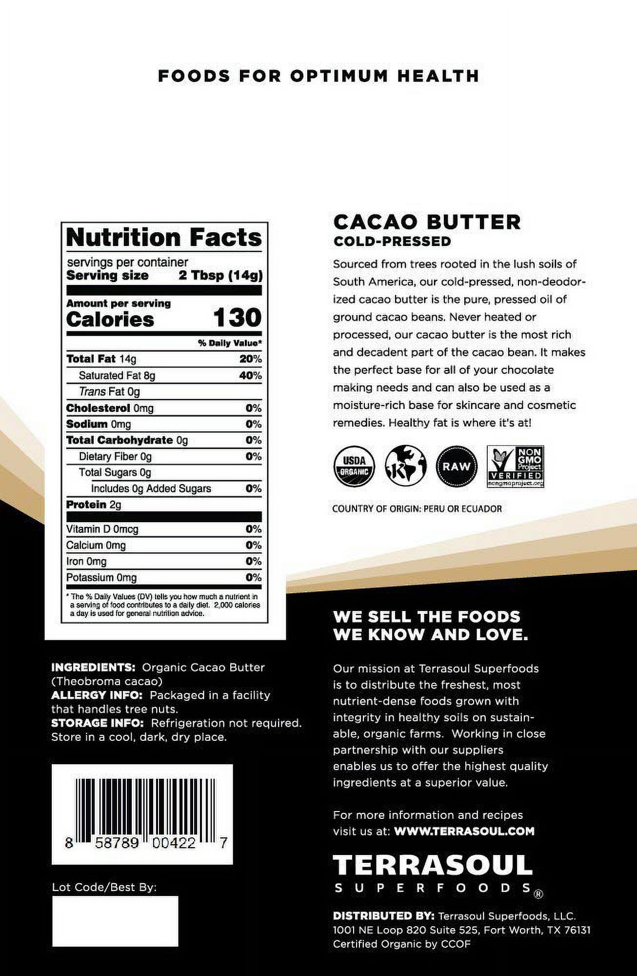 Cacao Butter – Terrasoul Superfoods