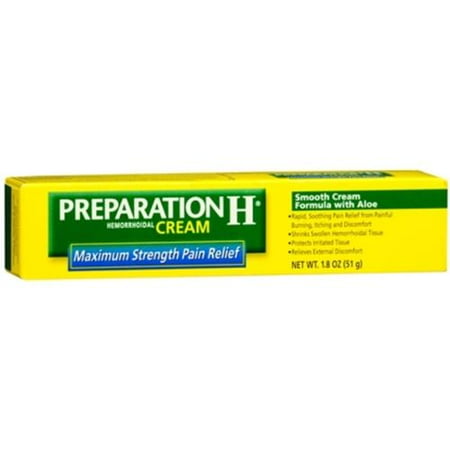 Preparation H Force maximale hémorroïdaire Crème 1,8 oz (Pack de 4)