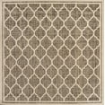 thumbnail image 3 of JONATHAN Y SANTA MONICA 6' Square Area Rug, Trebol Moroccan Trellis Textured Weave - Brown/Beige, SMB109A-6SQ, 3 of 5