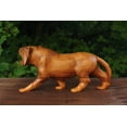 thumbnail image 3 of Wooden Hand Carved Tiger Statue Figurine Sculpture Art Decorative Home Decor Accent Rustic Lodge Handmade Handcrafted Decoration Size: 15" Long x 7" Tall x 4.5" Deep, 3 of 9