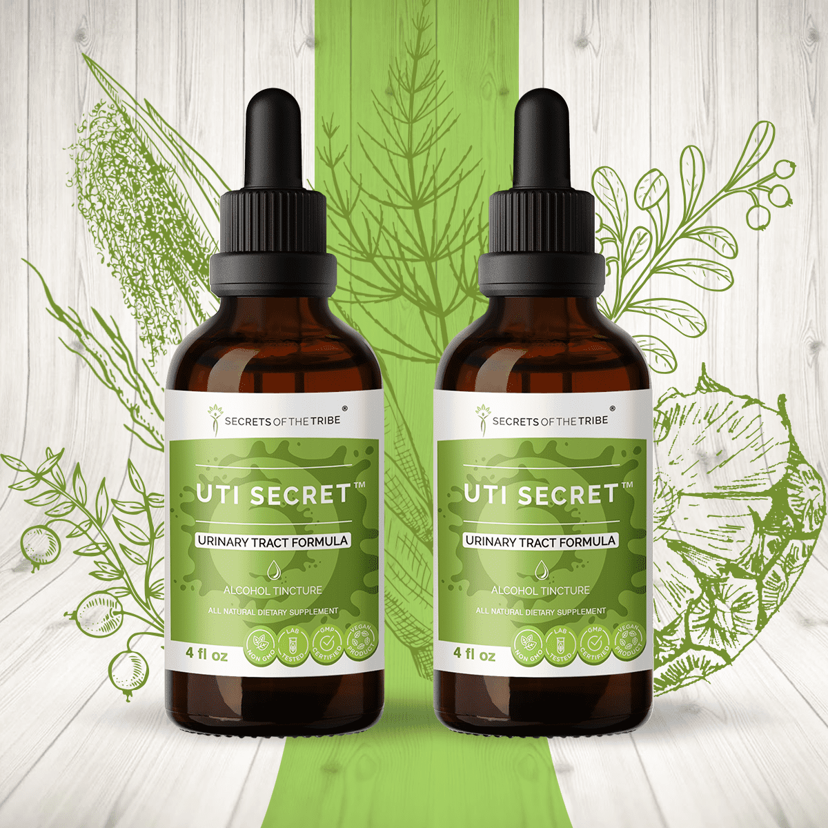 UTI Secret Alcohol Extract, Tincture, Cranberry, Bromelain, Pineapple