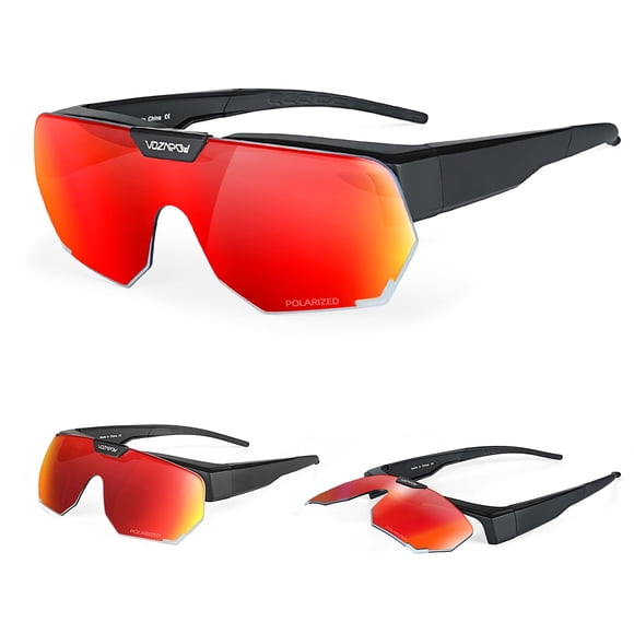 Gafas de Sol Deportivas Polarizadas VOZAPOW con Flip-Up para Hombre y Mujer