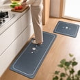 thumbnail image 4 of Diatomaceous Earth Absorbent Mat, 2 Pack Water and Oil Absorbing Quick Dry Non Slip Kitchen Bathroom Entryway Rug, Multicolor, 16x24 and 16x47 Inch, 4 of 6