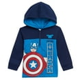 thumbnail image 2 of Marvel Avengers Captain America Big Boys Fleece Half Zip Hoodie Toddler to Big Kid, 2 of 3
