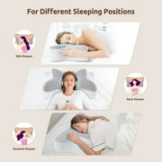 MOONORAH Memory Foam Pillow for Neck Pain Relief Cervical Sleepers Standard/Queen Gray