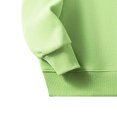 thumbnail image 4 of Miluxas Kids Sweatshirt Solid Color Cotton Pullover Crewneck Long Sleeve Tshirts Tops Army Green 2-3Years, 4 of 5